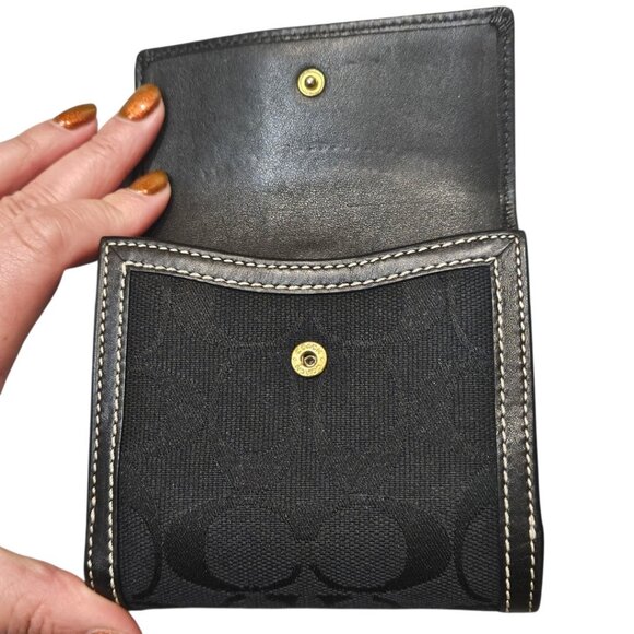 Coach Signature Trifold Wallet - Picture 5 of 7